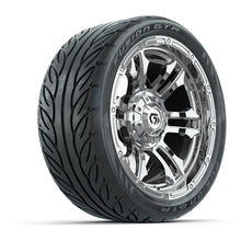 GTW Shogun Chrome 14 in Wheels with 205/40-R14 Fusion GTR Steel Belted Street Tires  Full Set