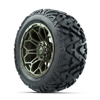 14ù GTW Bravo Matte Recon Green Wheels with 23ù Barrage Mud Tires  Set of 4