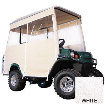 Club Car Precedent & Villager 4-Passenger White Track Style Vinyl Enclosure w/80" Stretch/Eagle Top