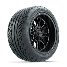 GTW Volt Machined/Black 14 in Wheels with 225/40-R14 Fusion GTR Street Tires  Full Set