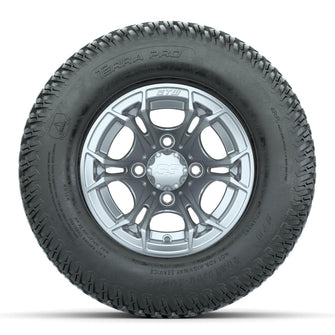 GTW Spyder Silver Brush 10 in Wheels with 20x10-10 Terra Pro S-Tread Traction Tires – Full Set