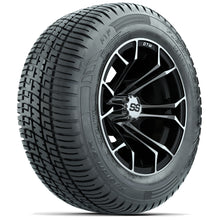 GTW Spyder Machined/Black 12 in Wheels with 215/50-R12 Fusion S/R Street Tires  Full Set