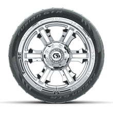 GTW Shogun Chrome 14 in Wheels with 205/40-R14 Fusion GTR Steel Belted Street Tires  Full Set