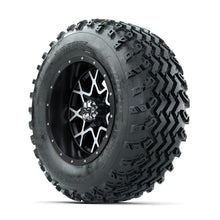 GTW Vortex Machined/Matte Black 12 in Wheels with 23x10.00-12 Rogue All Terrain Tires  Full Set