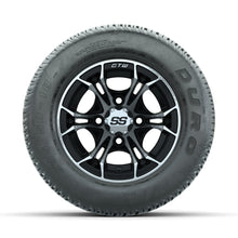 GTW Spyder Machined/Black 10 in Wheels with 205/50-10 Duro Low-profile Tires  Full Set