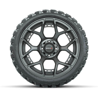 Set of (4) 15" MadJax Flow Form Evolution Gunmetal Wheels with GTW Nomad Off Road Tires