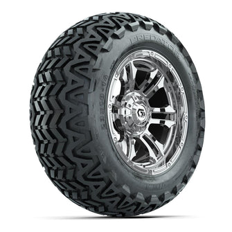 GTW® Shogun Chrome 14 in Wheels with 23x10-14 Predator All-Terrain Tires – Full Set