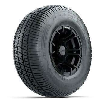 GTW Spyder Matte Black 10 in Wheels with 205/65-R10 Fusion SR Steel Belted Radial Tires  Full Set