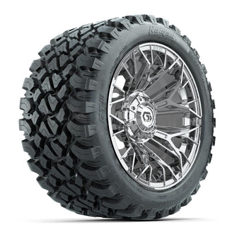 Set of (4) 14 in GTW® Stellar Chrome Wheels with 23x10-R14 Nomad All-Terrain Tires