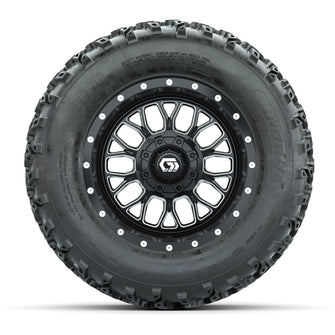 GTW Helix Machined/Black 12 in Wheels with 23x10.00-12 Rogue All Terrain Tires – Full Set