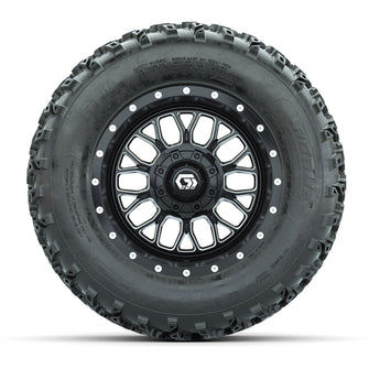 GTW Helix Machined/Black 12 in Wheels with 23x10.00-12 Rogue All Terrain Tires  Full Set