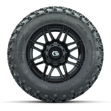 GTW Stealth Gloss Black 12 in Wheels with 22x11.00-12 Rogue All-Terrain Tires  Full Set