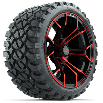 GTW Spyder Red/Black 15 in Wheels with 23x10-R15 Nomad All-Terrain Tires  Full Set