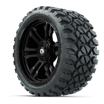 GTW Shogun Gloss Black 15 in Wheels with 23x10-R15 Nomad Steel Belted Radial All-Terrain Tires  Full Set