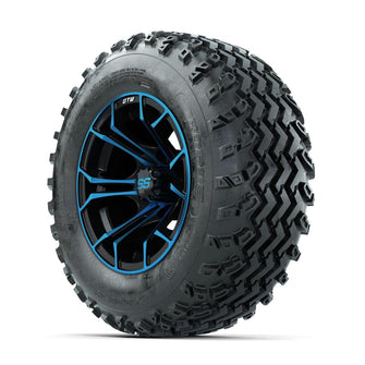 GTW Spyder Blue/Black 12 in Wheels with 23x10.00-12 Rogue All Terrain Tires – Full Set