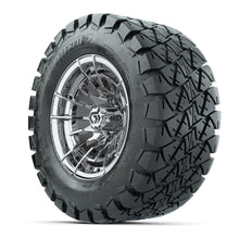 GTW® Boost Chrome 12 in Wheels with 22x10-12 Timberwolf All-Terrain Tires – Full Set