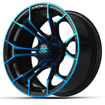 15" GTW Spyder Black with Blue Accents Wheel