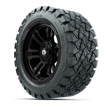 GTW® Shogun Gloss Black 14 in Wheels with 22x10-14 Timberwolf All-Terrain Tires – Full Set