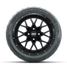 GTW Vortex Matte Black 14 in Wheels with 225/40-R14 Fusion GTR Street Tires  Full Set