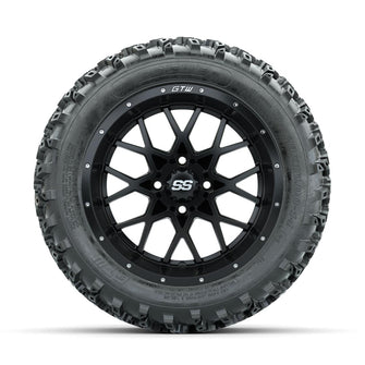 GTW Vortex Matte Black 14 in Wheels with 23x10.00-14 Rogue All Terrain Tires – Full Set