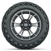 GTW Spyder Matte Grey 14 in Wheels with 23x10-14 GTW Predator All-Terrain Tires  Full Set