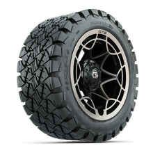 GTW® Nexus Gloss Black/Bronze 14 in Wheels with 22x10-14 Timberwolf All-Terrain Tires – Full Set