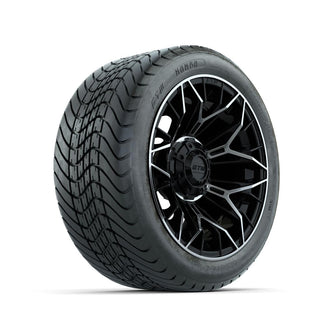 Set of (4) 14 in GTW® Stellar Machined & Black Wheels with 225/30-14 Mamba Street Tire