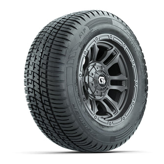 GTW Shogun Gunmetal 12 in Wheels with 215/50-R12 Fusion S/R Steel Belt Radial Tires  Full Set