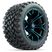 GTW Spyder Blue/Black 14 in Wheels with 23x10-14 GTW Nomad All-Terrain Tires  Full Set