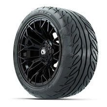 GTW Stellar Matte Black 14 in Wheels with 225/40-R14 Fusion GTR Street Tires  Full Set