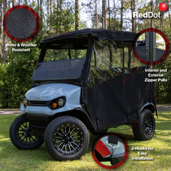 RedDot EZGO Liberty 4-Passenger Beige 3-Sided Over-The-Top Enclosure