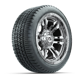 GTW Shogun Chrome 14 in Wheels with 205/30-14 Fusion Street Tires  Full Set