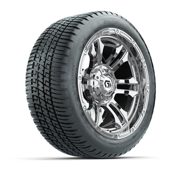 GTW® Shogun Chrome 14 in Wheels with 205/30-14 Fusion Street Tires – Full Set