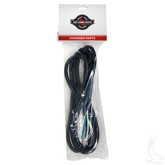 AC Cord, 3 prong plug, Lester 16500, 14100, E-Z-Go PowerWise, PowerWise+ Chargers 94+