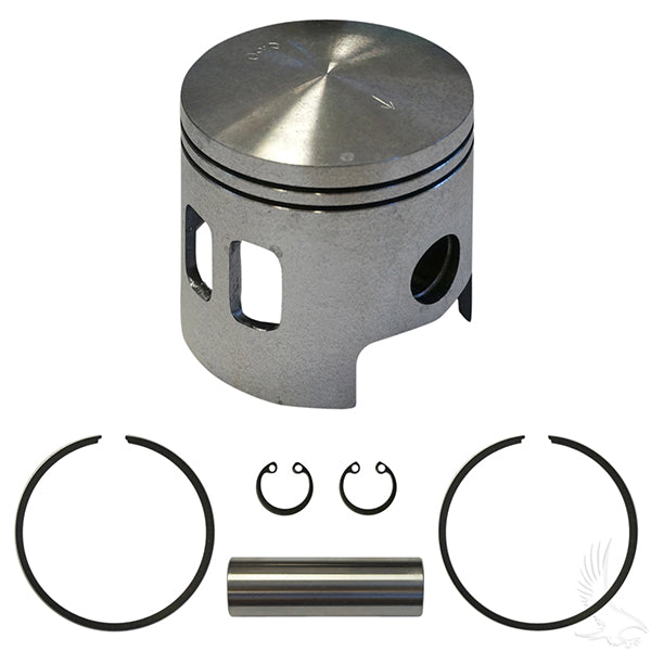 Piston and Ring Assembly, .50mm oversized, E-Z-Go 2-cycle Gas 89-93 2 port oversized pistons