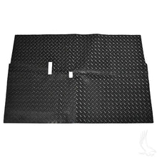 Floor Mat, Diamond Plate Rubber, Black, Club Car DS 82+ Redhawk 