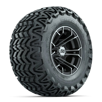 GTW Spyder Machined/Matte Grey 10 in Wheels with 20x10-10 Predator All Terrain Tires  Full Set GTW 