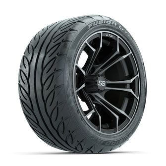 GTW Spyder Matte Grey 14 in Wheels with 225/40-R14 Fusion GTR Street Tires  Full Set GTW 