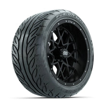 GTW Vortex Matte Black 14 in Wheels with 225/40-R14 Fusion GTR Street Tires  Full Set GTW 