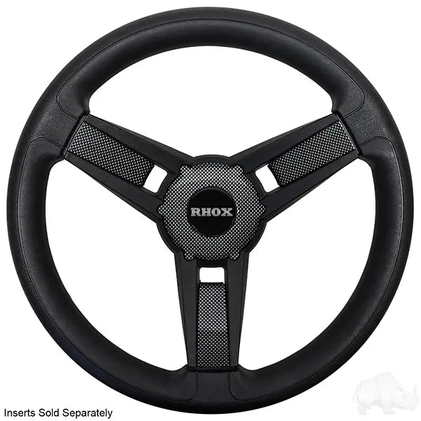 Giazza Steering Wheel, Black, E-Z-Go Hub Redhawk 