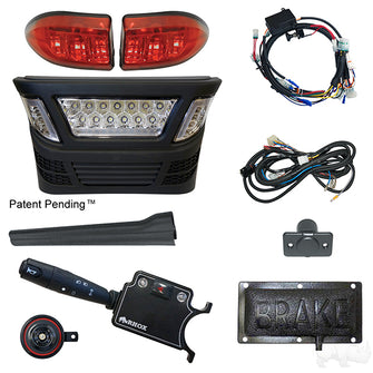 BYO LED Light Bar Kit, Club Car Precedent, Electric 08.5+, 12-48V, 12V (Deluxe Pedal Mount)