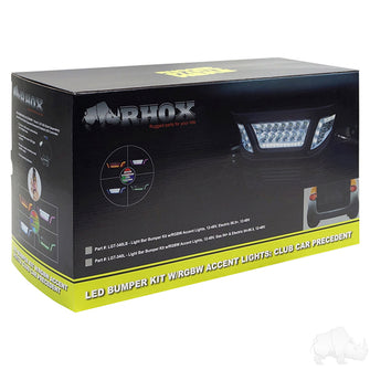 RHOX LED Light Bar Bumper Kit w/ Multi Color LED, Club Car Precedent Electric 08.5+