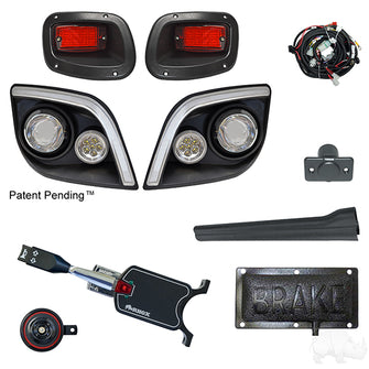 BYO LED Light Kit w/ RGBW LED Running Light, E-Z-Go Express (Standard, Pedal Mount)