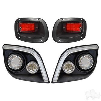 RHOX LED Light Kit w/ RGBW LED Running Lights and Plug and Play Harness, E-Z-Go Express, 12-48V