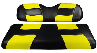 MadJax® Riptide Black/Yellow Two-Tone Club Car Precedent Front Seat Covers (Years 2004-Up) Madjax 