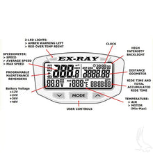 Speedometer, Multi-function, Universal Redhawk 