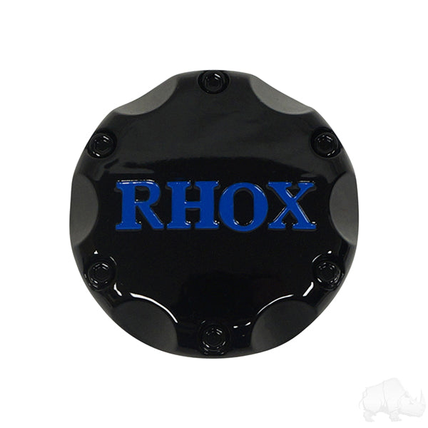 Center Cap, Black with Blue RHOX