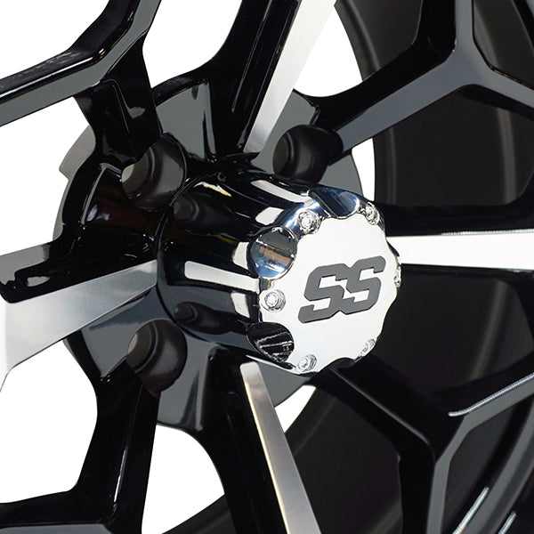 RHOX RX383, Machined Gloss Black, 14x7 ET-25