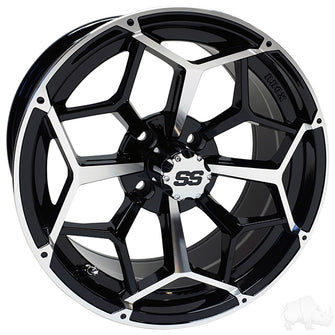 RHOX RX384, Machined Gloss Black, 15x7 ET-25