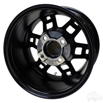 RHOX RX390, Machined Gloss Black, 12x7 ET-25